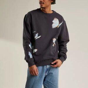 Coney Island Picnic Butterfly Breeze Crew Neck Sweatshirt Graphic Print Size M
